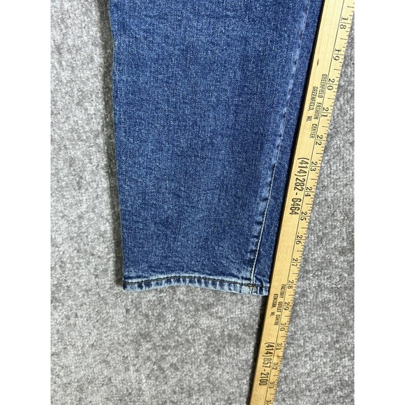 H&M Ultra High Waist Loose Fit Mom Jeans Womens Size 16 Button Fly Blue Denim - Picture 11 of 12